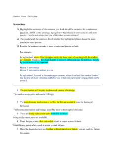 Technical Writing Conciseness & Precision Exercises