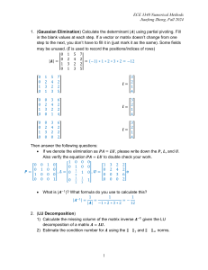 ECE 3340 Numerical Methods Assignment