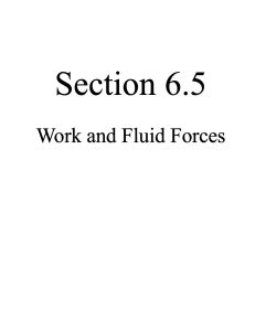 Work and Fluid Forces: Calculus Physics Problems