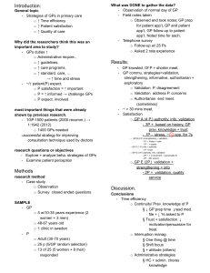 GP Strategies in Primary Care: Time Efficiency & Satisfaction