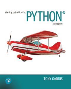 Starting Out With Python -- Revel 6th Edition -- Tony Gaddis -- 6, 20220819 -- Pearson Education (US) -- 9780137619146 -- 9dffa996676fd1890755c718370218f6 -- Anna&rsquo;s Archive