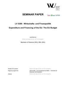 EU Budget Expenditure and Financing Seminar Paper