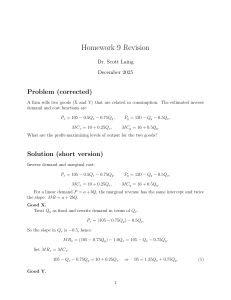 Microeconomics Problem Solution: Profit Maximization with Related Goods