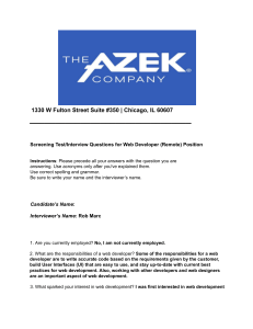 Web Developer Interview Questions & Answers