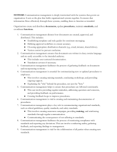 Communication Management in Organizational Systems