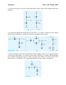 ELEC 252 Tutorial 3: Diode Circuits Problems