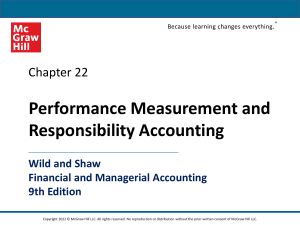 Performance Measurement & Responsibility Accounting