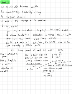 Week 1: Solving Profit Word Problems with Algebra
