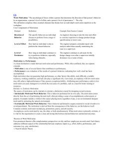 Organizational Behavior: Motivation & Job Design