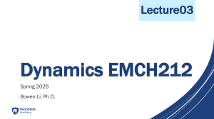 Dynamics Lecture Notes: Rectilinear Kinematics and Particle Motion