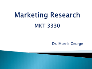 Marketing Research Textbook Chapter 1: Role of Marketing Research