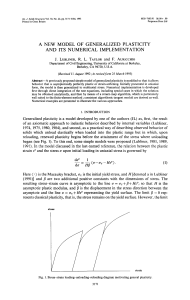 New Model of Generalized Plasticity & Numerical Implementation