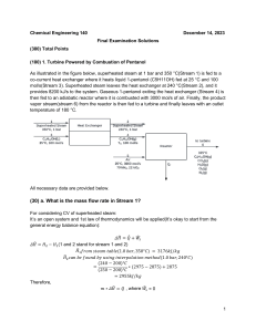 ChemE 140 Final Exam Solutions