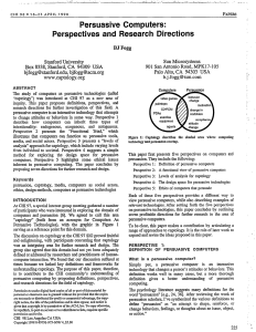 Persuasive Computers: Perspectives & Research Directions