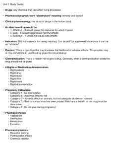 Pharmacology Study Guide: Basics of Drug Action