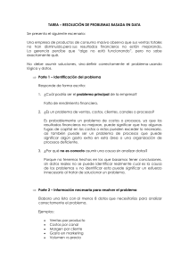 Resoluci&oacute;n de Problemas Basada en Data - Tarea