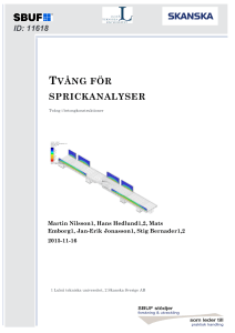 Tv&aring;ng f&ouml;r sprickanalyser i betongkonstruktioner