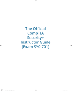 Official CompTIA Security+ Instructor Guide SY0-701