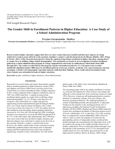 Gender Shift in Higher Education Enrollment: School Administration Study