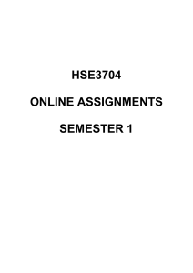 HSE3704 Health Sciences Assignments