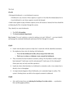 The Goal Chapter 18-25: Theory of Constraints & Bottlenecks