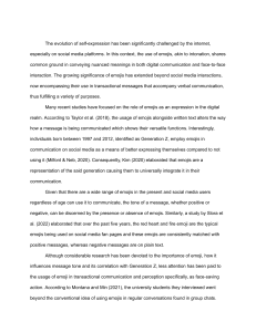 Emojis in Digital Communication: Transactional Use & Perception