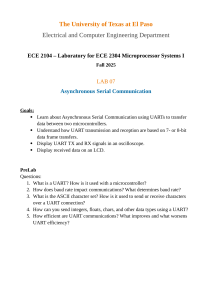 UTEP ECE 2104 Lab 07: UART Serial Communication Guide