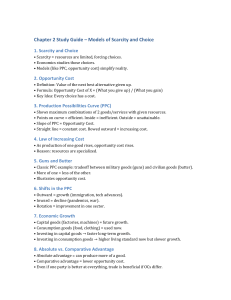 Study Guide: Scarcity and Choice Models