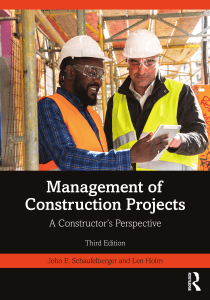 Management of Construction Projects Textbook 3rd Edition