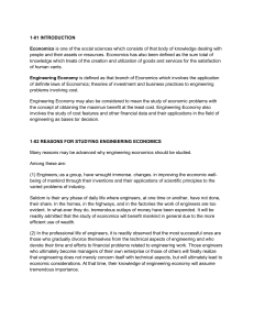 Engineering Economy: Introduction and Basic Principles