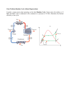 Rankine Cycle Thermal Efficiency Calculation