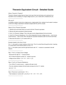 Thevenin Equivalent Circuit Guide with RL Transient Analysis