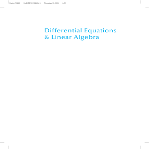 Differential Equations & Linear Algebra Textbook