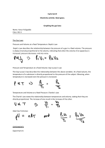 Graphing Gas Laws: Boyle's, Charles's, Gay-Lussac's Experiments