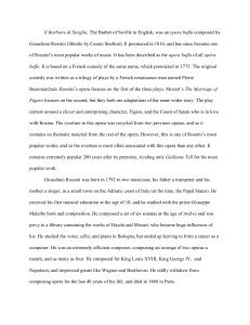 Gioachino Rossini and The Barber of Seville: Opera Guide