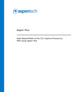 Aspen Plus MEA CO2 Capture Modeling Guide