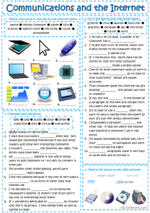Communications and the Internet Worksheet