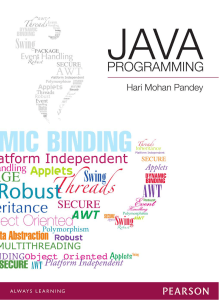 Java Programming Textbook by Hari Mohan Pandey