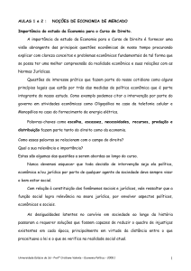 No&ccedil;&otilde;es de Economia de Mercado - Apostila para Direito