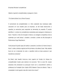Empresas Revisam Compet&ecirc;ncias: Garantir Competitividade e o Futuro
