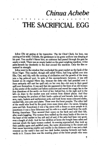 The Sacrificial Egg by Chinua Achebe: Literary Excerpt