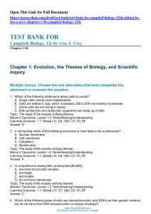 Campbell Biology 12e Test Bank