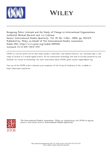 Interpol and Change in International Organizations