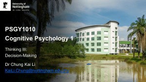Cognitive Psychology: Decision-Making Heuristics