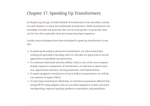 Speeding Up Transformers | Advanced Techniques