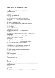 Playing the City by Giuseppe Chiari (1969)