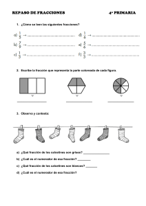 Repaso de Fracciones 4&ordm; Primaria