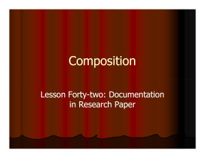 Research Paper Documentation Guide