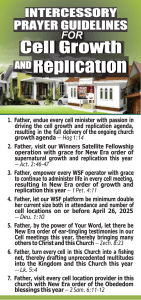 Intercessory Prayer Guidelines for Cell Growth