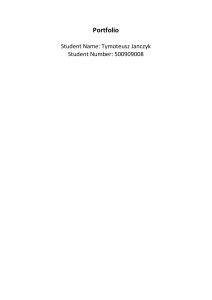 Student Portfolio: Professional Development & Reflection Report